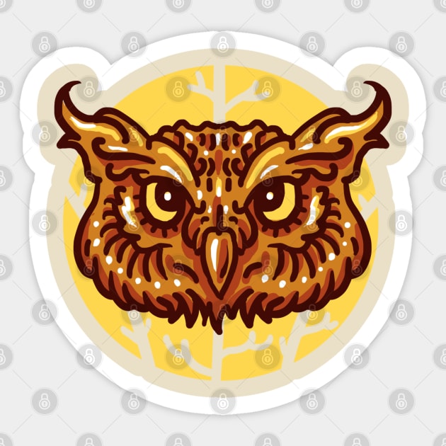 Head owl Sticker by barmalisiRTB